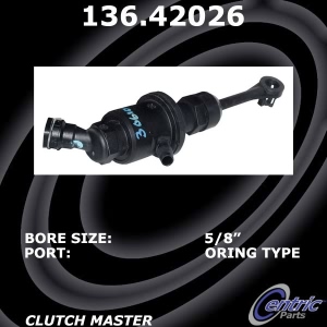 Centric Premium Clutch Master Cylinder - 136.42026