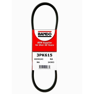 BANDO Rib Ace™ V-Ribbed OEM Quality Serpentine Belt for Oldsmobile Aurora - 3PK615