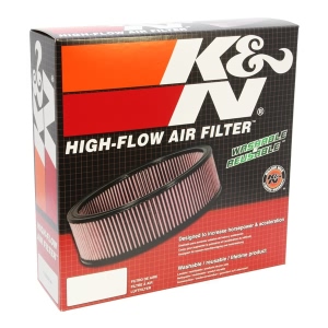 K&N E Series Round Red Air Filter （9.813" ID x 11.875" OD x 3.438" H) for Chevrolet K10 Suburban - E-1500