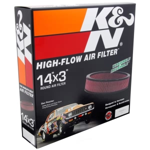 K&N E Series Round Red Air Filter （12" ID x 14" OD x 3.063" H) for Cadillac - E-1650