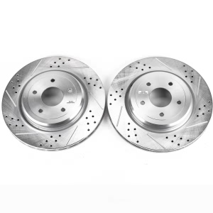 Power Stop PowerStop Evolution Performance Drilled, Slotted& Plated Brake Rotor Pair for Chevrolet Corvette - AR82114XPR