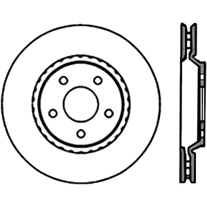 Centric Premium™ Brake Rotor for Pontiac G5 - 125.62078