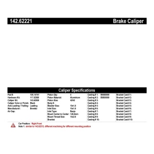 Centric Posi Quiet™ Loaded Brake Caliper for Cadillac ELR - 142.62221