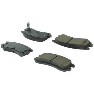 Centric Posi Quiet™ Extended Wear Semi-Metallic Rear Disc Brake Pads for Cadillac Allante - 106.07140
