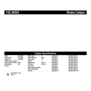 Centric Posi Quiet™ Loaded Brake Caliper for Cadillac Catera - 142.36503