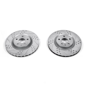 Power Stop PowerStop Evolution Performance Drilled, Slotted& Plated Brake Rotor Pair for Chevrolet Camaro - AR8680XPR