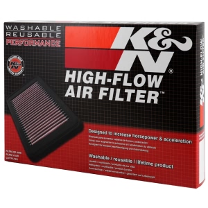 K&N 33 Series Panel Red Air Filter （13.125" L x 9.438" W x 2.063" H) for Chevrolet Silverado 3500 HD - 33-2466