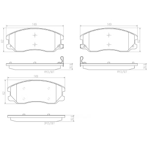 brembo Premium Ceramic Front Disc Brake Pads for Saturn Vue - P10003N