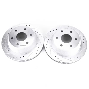 Power Stop PowerStop Evolution Performance Drilled, Slotted& Plated Brake Rotor Pair for Cadillac - AR8645XPR