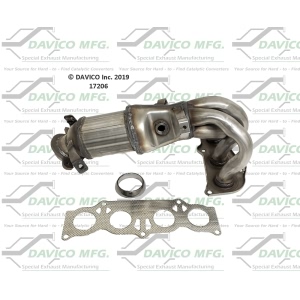 Davico Exhaust Manifold with Integrated Catalytic Converter for Pontiac Vibe - 17206