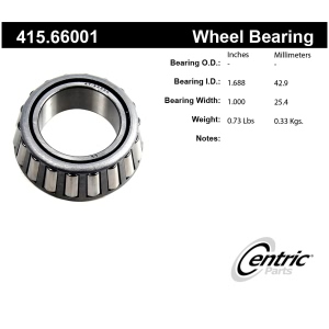 Centric Premium™ Front Driver Side Inner Wheel Bearing for GMC P3500 - 415.66001