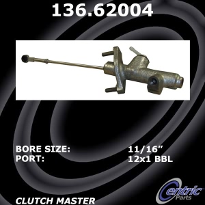 Centric Premium Clutch Master Cylinder for Chevrolet S10 - 136.62004