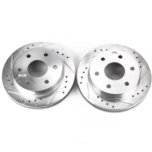 Power Stop PowerStop Evolution Performance Drilled, Slotted& Plated Brake Rotor Pair for Cadillac Escalade - AR8609XPR
