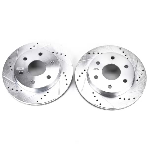Power Stop PowerStop Evolution Performance Drilled, Slotted& Plated Brake Rotor Pair for Chevrolet Express 2500 - AR8640XPR